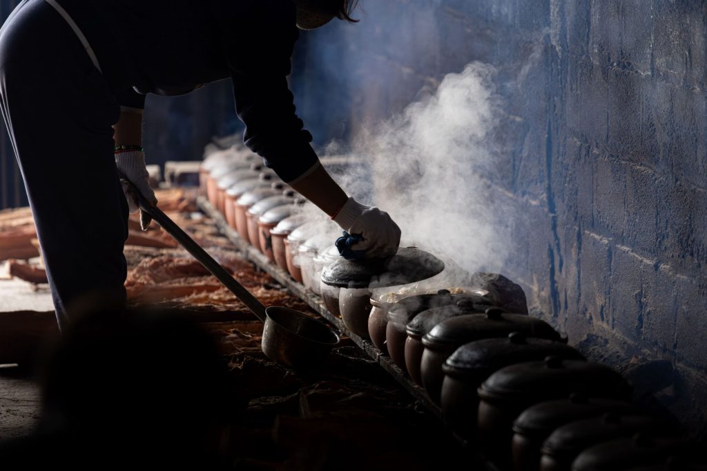 Clay-pot cooking in Nam Định, Vietnam.